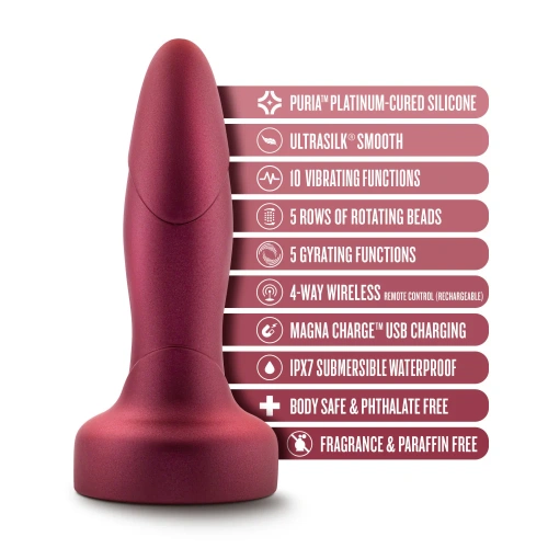 Vibrating anal plug with rotating beads and remote control Anal Adventures Atomic Plug [6]