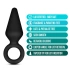 Mini Anal Dilator Silicone Loop Plug Black [2]