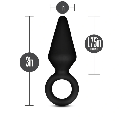 Mini Anal Dilator Silicone Loop Plug Black [3]
