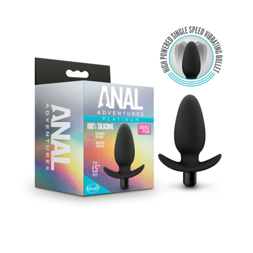 Powerful silicone anal stimulator Anal Adventures Saddle Plug black [6]