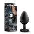 Crystal Heart Bling Plug Silicone Anal Dilator Black M [6]
