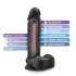 Double Layer Cyber ​​Leather Au Naturel Massive 9" Black Dildo [3]