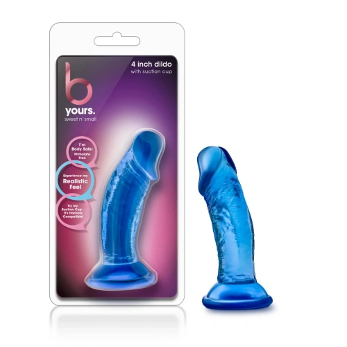 Sweet n Small 4" Blue Realistic Small Dildo [6]