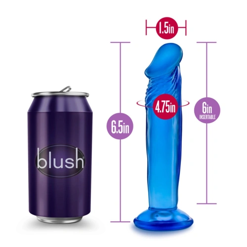 Sweet and Small Jelly Dildo 6" Blue [5]