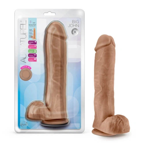 Big John Mocha Cyber ​​Skin Big Thick Double Layer Realistic Dildo [6]