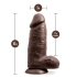 Irina Color Chub Large Dual Layer Cyber ​​Leather Dildo 10'' Chocolate [3]