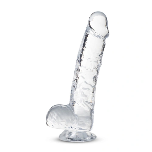 **Nina - Naturally Yours Small Realistic Testicular Dildo 6" Clear [1]