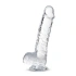 **Nina - Naturally Yours Small Realistic Testicular Dildo 6" Clear [1]