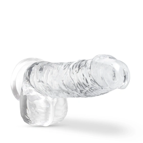 **Nina - Naturally Yours Small Realistic Testicular Dildo 6" Clear [2]