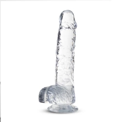 **Nina - Naturally Yours Small Realistic Testicular Dildo 6" Clear