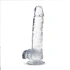 **Nina - Naturally Yours Small Realistic Testicular Dildo 6" Clear