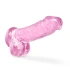 **Nina - Naturally Yours 6" Transparent Pink Small Realistic Testicular Dildo [1]