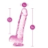 **Nina - Naturally Yours 6" Transparent Pink Small Realistic Testicular Dildo [3]