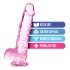 **Nina - Naturally Yours 6" Transparent Pink Small Realistic Testicular Dildo [4]