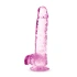 **Nina - Naturally Yours 6" Transparent Pink Small Realistic Testicular Dildo