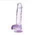 **Nina - Naturally Yours 6" Translucent Purple Small Realistic Testicular Dildo [2]
