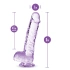 **Nina - Naturally Yours 6" Translucent Purple Small Realistic Testicular Dildo [3]