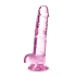 **Nina - Naturally Yours 7" Transparent Pink Realistic Testicle Dildo [2]