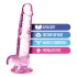 **Nina - Naturally Yours 7" Transparent Pink Realistic Testicle Dildo [4]