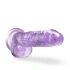 **Nina - Naturally Yours Realistic Testicular Dildo 7" Clear Purple [1]