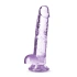 **Nina - Naturally Yours Realistic Testicular Dildo 7" Clear Purple [2]