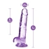 **Nina - Naturally Yours Realistic Testicular Dildo 7" Clear Purple [3]