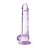 **Nina - Naturally Yours Realistic Testicular Dildo 7" Clear Purple **Nina - Naturally Yours Realistic Testicular Dildo 7" Clear Purple