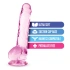 Naturally Yours 8" Clear Pink Jelly Dildo [3]