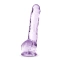Naturally Yours 8" clear purple jelly dildo