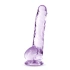 Naturally Yours 8" clear purple jelly dildo