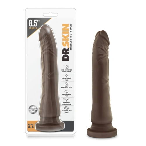 Realistic and flexible Dr. dildo. Skin Basic 8.5" chocolate [7]