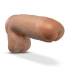 Huge mocha cyber leather double layer realistic dildo [1]