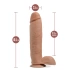 Huge mocha cyber leather double layer realistic dildo [3]