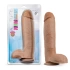 Huge mocha cyber leather double layer realistic dildo [5]