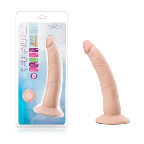 Au Naturel Jack 7" Cyber ​​Leather Realistic Double Layer Dildo [6]