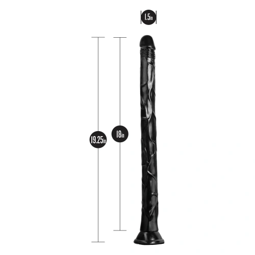 Dilyana- Long realistic dildo with vacuum base Jet Black Mamba black [1]