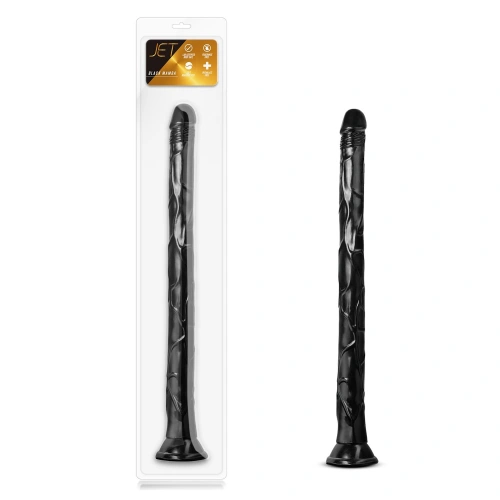Dilyana- Long realistic dildo with vacuum base Jet Black Mamba black [2]
