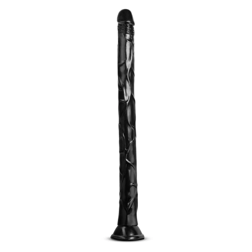 Dilyana- Long realistic dildo with vacuum base Jet Black Mamba black