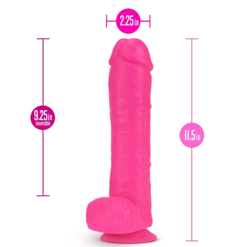 **Ralitsa Large realistic dildo Neo 11" neon pink [4]