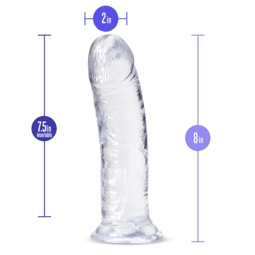 B Yours Plus Roar n' Ride Realistic Dildo 8" Clear [3]