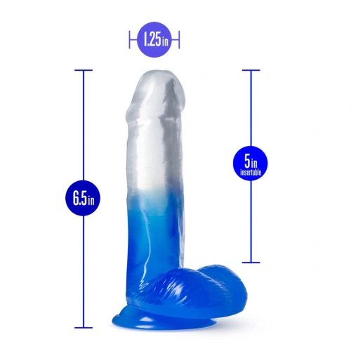 Stella Blue 6" Realistic Testicle Jelly Dildo [4]