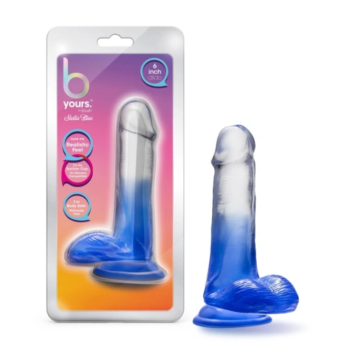 Stella Blue 6" Realistic Testicle Jelly Dildo [5]