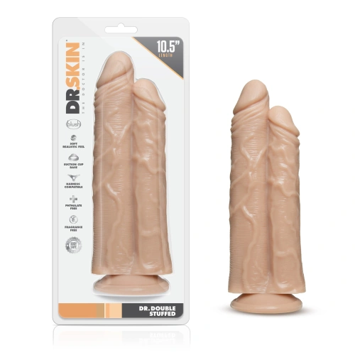 Big realistic double dildo Dr. Double Stuffed Flesh [3]