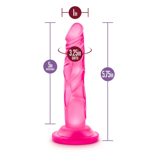 Naturally Yours pink mini vacuum base dildo [4]