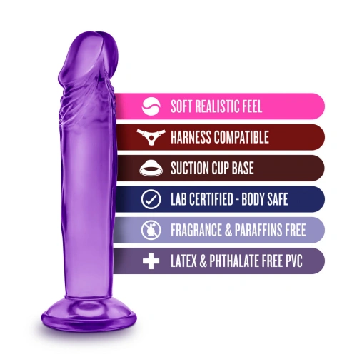 Jelly Dildo Sweet and Small 6" Purple [5]