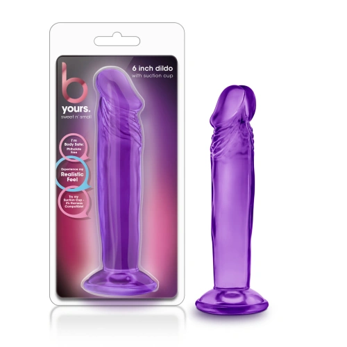 Jelly Dildo Sweet and Small 6" Purple [6]