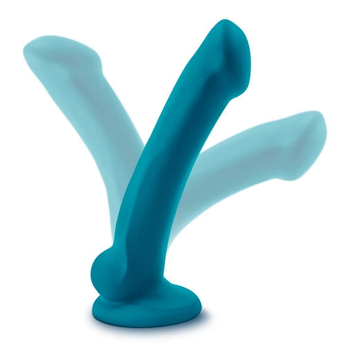 Soft flexible silicone dildo Reina blue [4]
