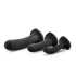 Set of 3 pcs. silicone dildos with a vacuum base Temptasia Twist heart [1]