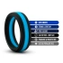Nina - Performance Pro silicone flat penis ring black-blue [3]