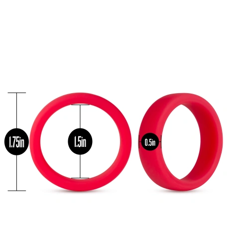 Penis ring made of 100% silicone Performance Go Pro red [2]